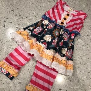 NWOT honeydew girls spring outfit set 5/6